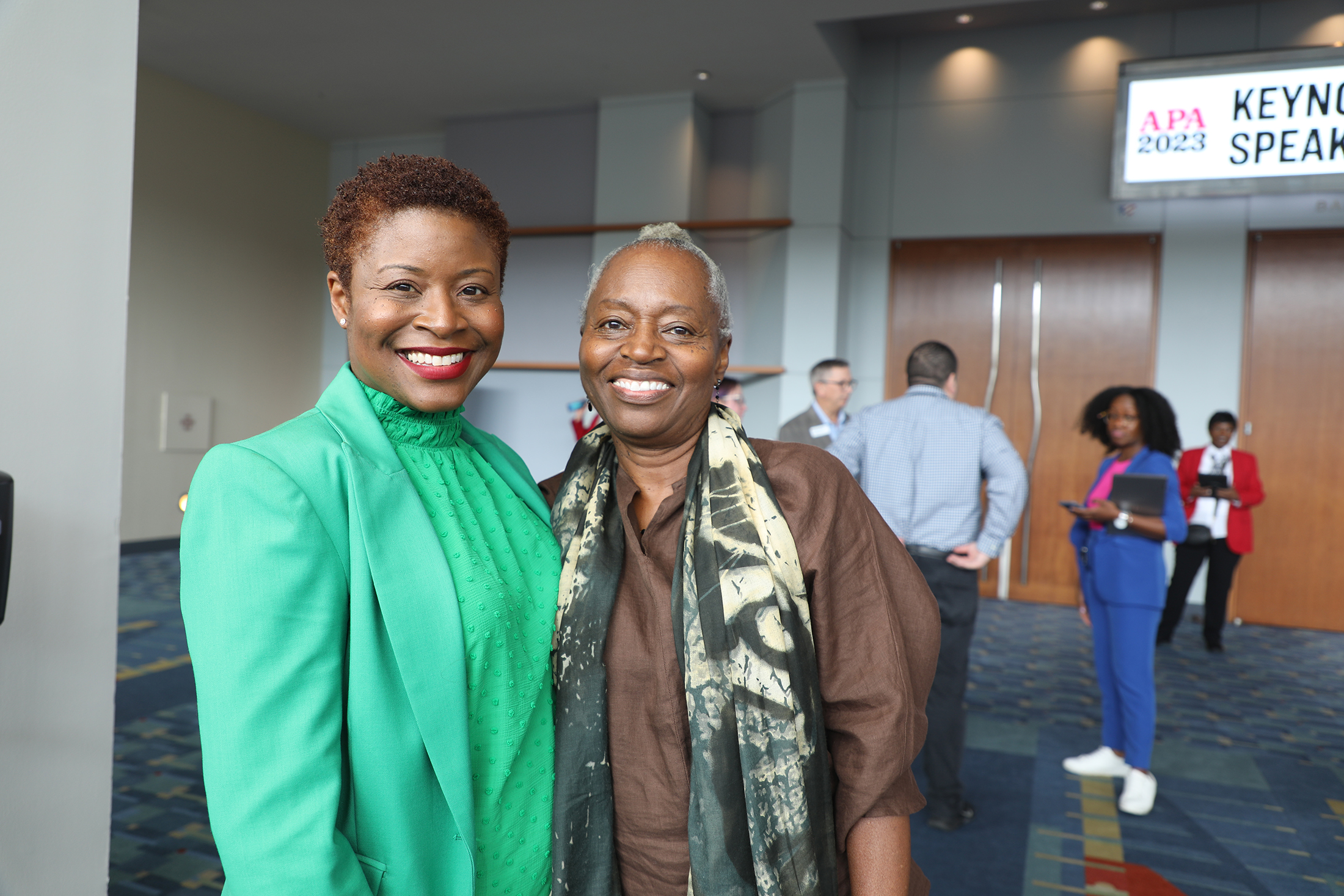 Provost Dr. Wendi S. Williams poses with her mother after the keynote event