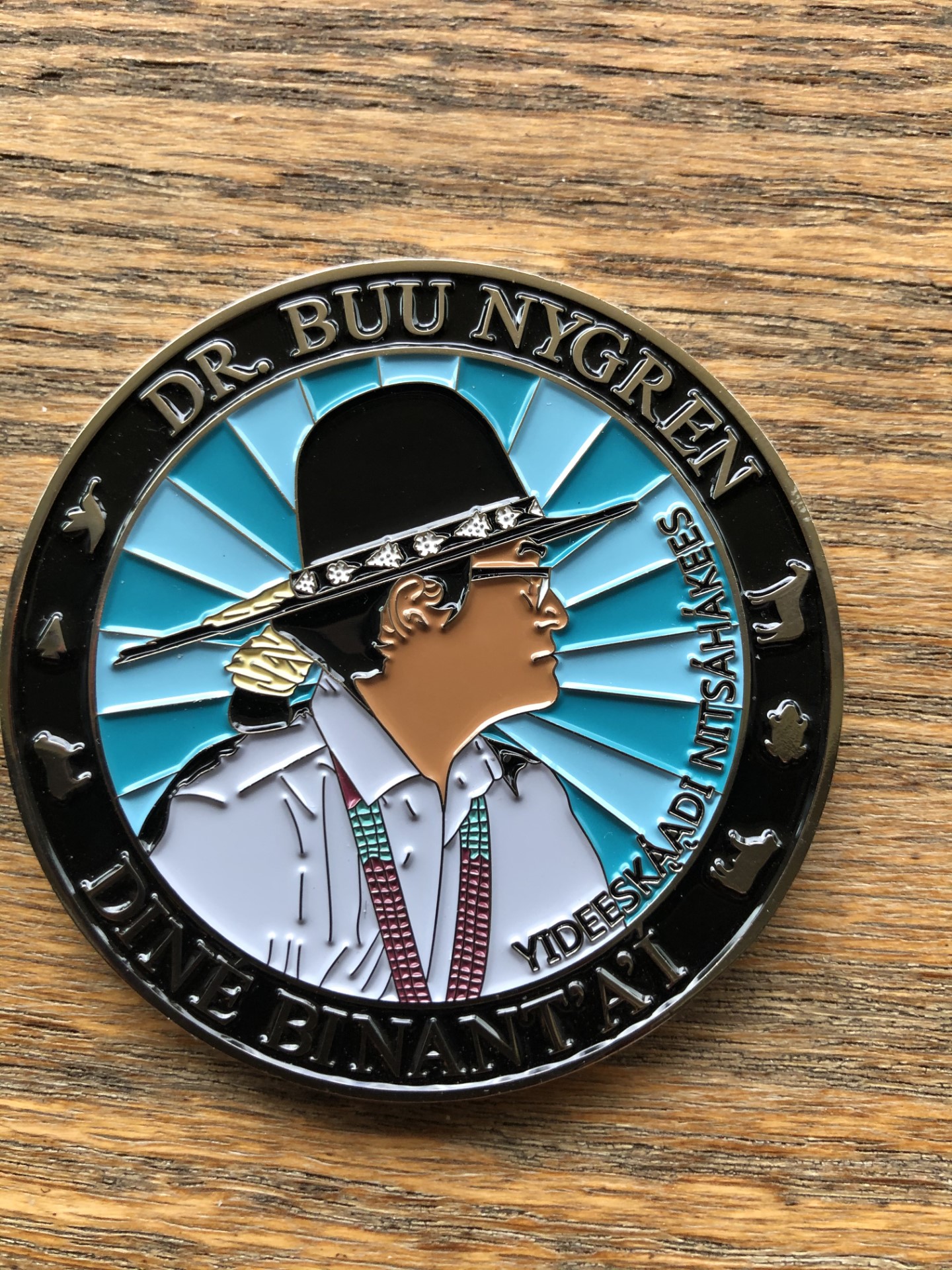 She re-connected with Navajo Nation President Bu Nygren who presented her with a specially minted presidential coin that is bestowed on dignitaries and friends of the Nation.