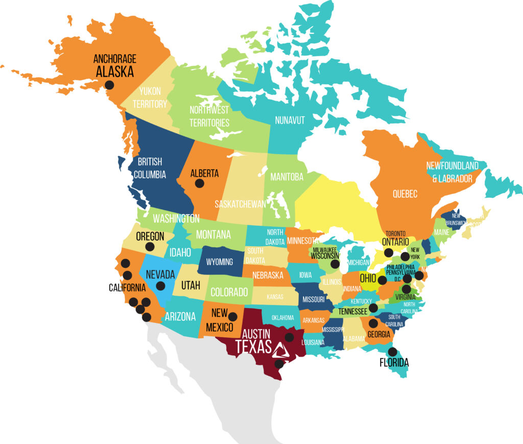 USA-Canada map