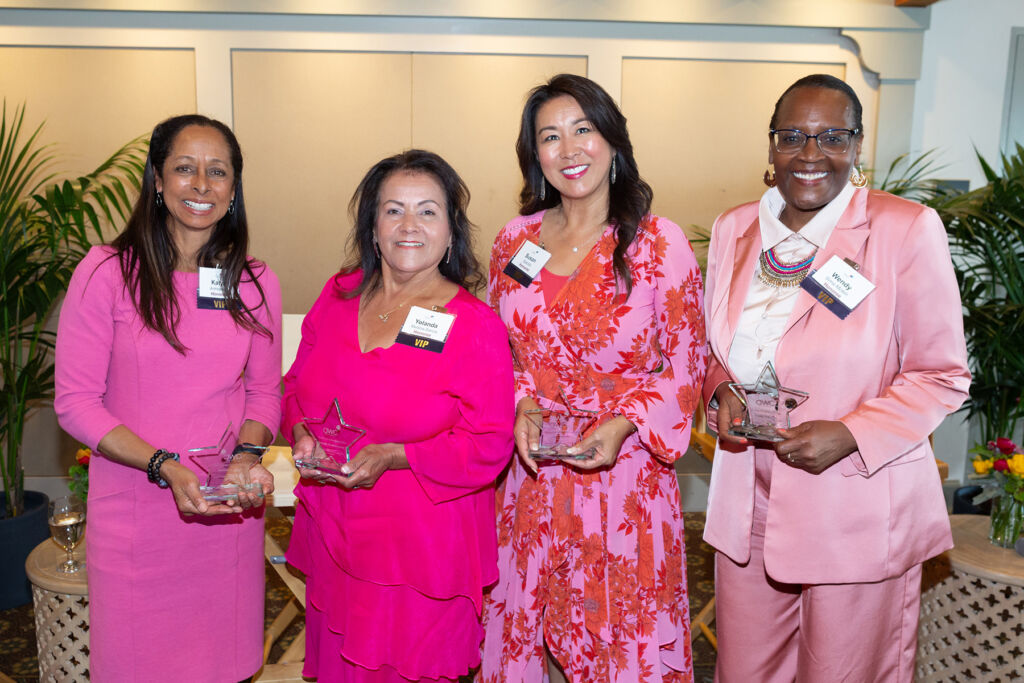 AWC-SB Women of Achievement Honorees: (L to R) Katya Armistead, Yolanda Medina-Garcia, Susan Salcido, Wendy Sims-Moten